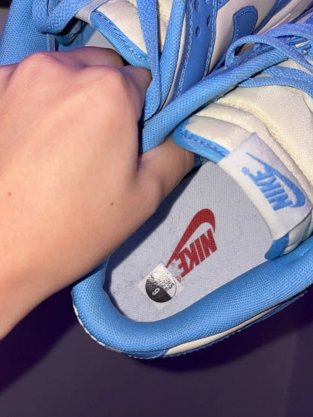 Nike Low-Top Sneakers in Blue and Cream